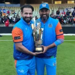 Irfan Pathan & Yusuf Pathan with the trophy